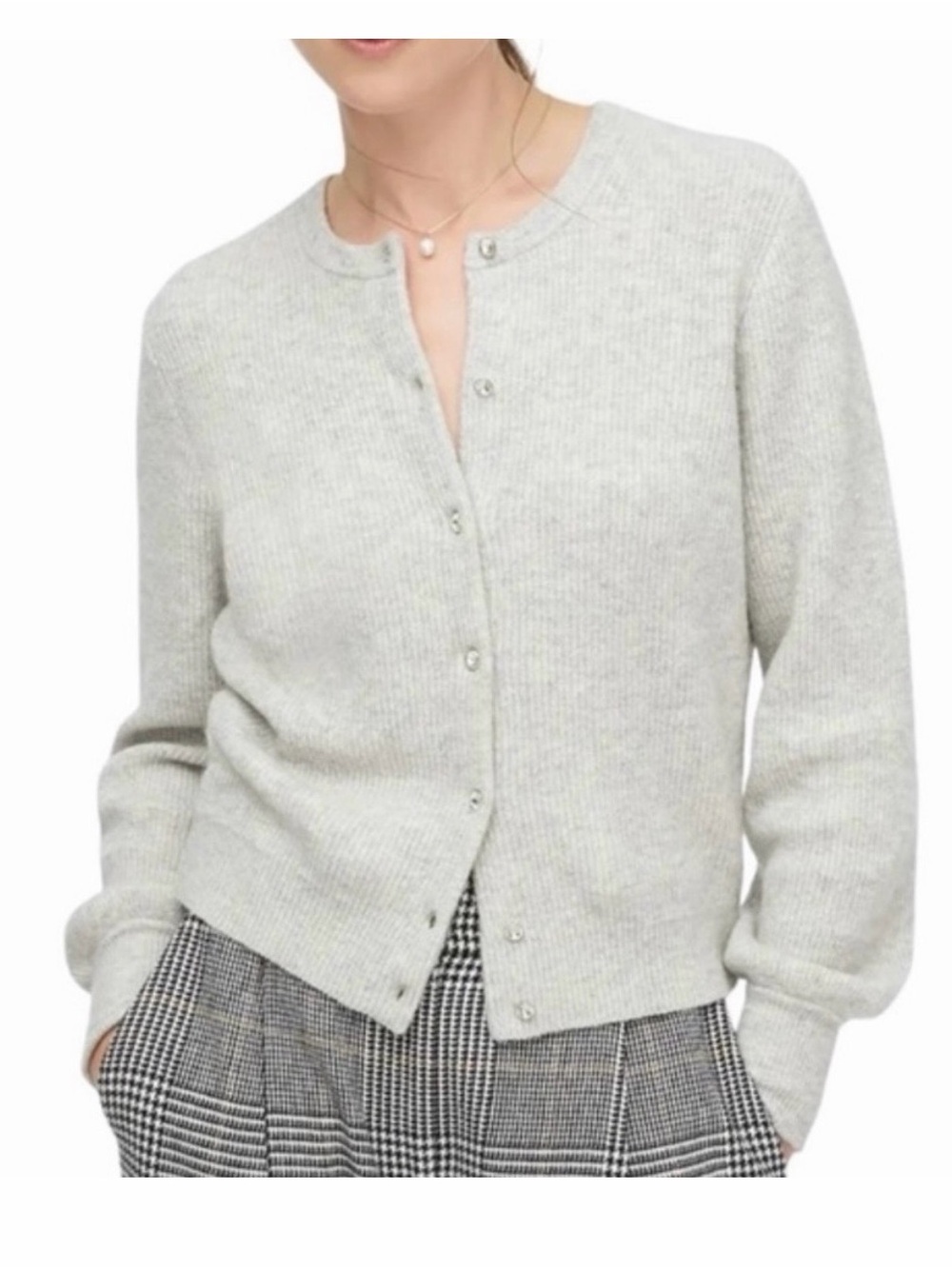 J. Crew Women's Jeweled Button Cardigan Merino Blend NWT Small